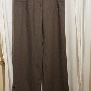 Gerard Darrell 100% Linen Pants SZ 10 Grey